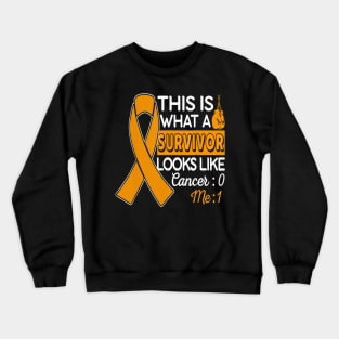 leukemia cancer survivor t shirt cancer 0 me 1 Crewneck Sweatshirt